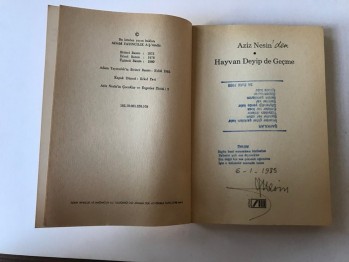 Hayvan Deyip De Geçmeyin – Aziz Nesin (Kaşeli ve İmzalı)