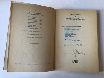 Mahallenin Kısmeti – Aziz Nesin (Kaşeli ve İmzalı)