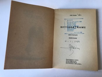 Seyyahatname – Aziz Nesin (Kaşeli ve İmzalı)