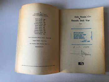 Damla Deli Var – Aziz Nesin (Kaşeli ve İmzalı)