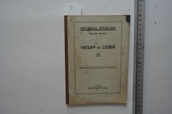 Hesap ve Cebir II – 1936 Devlet Basımevi , 143 s.