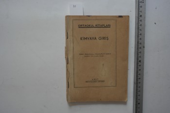 Kimyaya Giriş – 1937 Devlet Basımevi , 166 s.