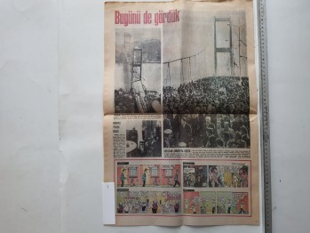 Hürriyet Gazetesi – 31 Ekim 1973 ,Manşet Birinci Köprünün Açılmasının İlanı