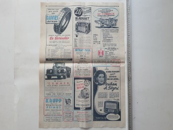 Hürriyet Gazetesi – 20 Ağustos 1952
