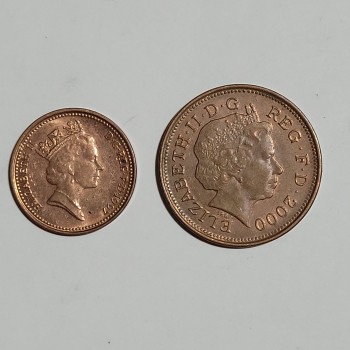 İngiltere 1 Penny ve 2 pence