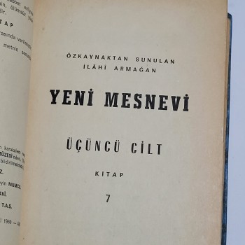 Yeni Mesnevi (Ciltli) Cilt 3 - 1963 Baskı - 731s.