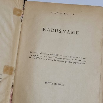 Kabusname (Ciltli) - 1966 Milli Eğitim Basımevi - 498s.