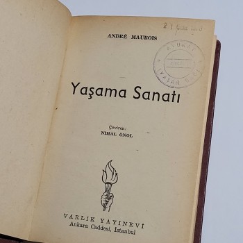 Yaşama Sanatı (Ciltli) - 1968 Varlık yayınevi - Yazar: Andre Maurois - 174s.