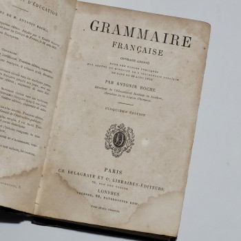 Fransızca Gramer (Ciltli) - 1850 Baskı