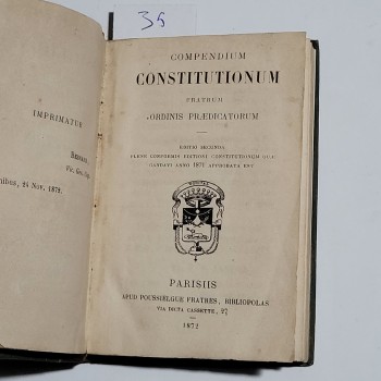 " Anayasaların Özeti (Latince, Ciltli), Apud Poussielgue Frotres, 1872, 250 s."