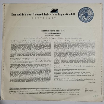 Albert Lortzing - Zar ung Zimmermann