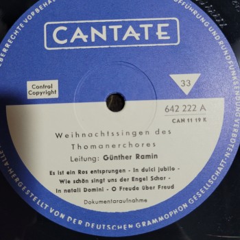 Weihnachtssingen des Thomanerchores Leitung - Günther Ramin