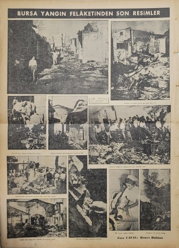 Vatan Gazetesi - 26 Ağustos 1958 - Bursa'da zarar bir milyara yakın - 6 Sayfa