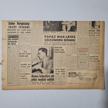 Vatan Gazetesi - 23 Ağustos 1958 - Pakistan, Orta Doğu'da yeni bir birlik istedi - 6 Sayfa