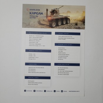 Havelsan Kapgan İKA Tanıtım Broşürü A4