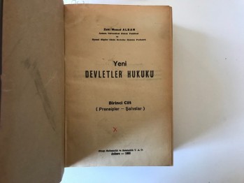 Yeni Devletler Hukuku Cilt 1-2  – Zeki Mesud Alsan