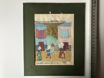 El Yazması 300 Yaş Üstü Kâğıda Yeni El Çizimi Paspartulu Minyatür Çalışması