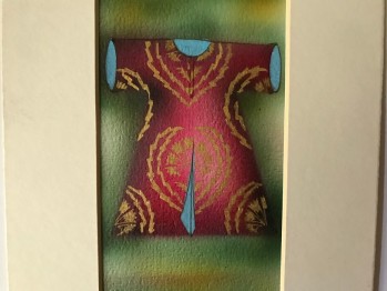 Altın Varaklı El İşçiliği ve Paspartulu Üçlü Minyatür Kaftan Çalışması