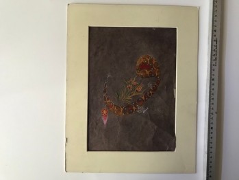 Altın Varaklı El İşçiliği Paspartulu و/Vav Çalışması