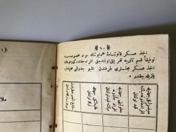 Kırşehirli Feyzioğlu Ahmed’in Nüfus Cüzdanı/1880/Üç Mühürlü 48 s. (Kendi el yazısıyla çeşitli notlar da yer alıyor)