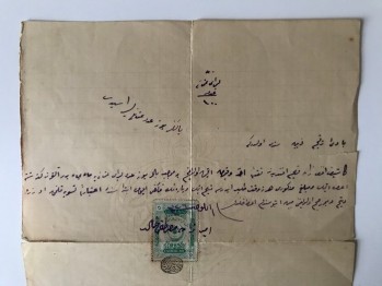 Osmanlı Dönemi Pullu ve Mühürlü ve Filigranlı Kağıt Özellikli İki Adet Borç Senedi