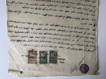 Madam Terasa İle İlgili Galata Mahkemesiyle İtalyan Konsolosluğu Arasındaki 16 Adet Pul ve 12 Tane Mühürlü Hırsızlık Davası Lotu/1305-1327 Arası