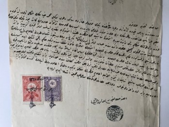 Madam Terasa İle İlgili Galata Mahkemesiyle İtalyan Konsolosluğu Arasındaki 16 Adet Pul ve 12 Tane Mühürlü Hırsızlık Davası Lotu/1305-1327 Arası