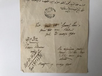 Madam Terasa İle İlgili Galata Mahkemesiyle İtalyan Konsolosluğu Arasındaki 16 Adet Pul ve 12 Tane Mühürlü Hırsızlık Davası Lotu/1305-1327 Arası