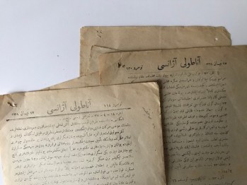 Osmanlı Dönemi Anadolu Ajansı 5 Adet Haber Kâğıdı