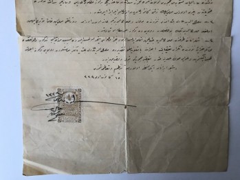 Osmanlı Dönemi Pullu Mahkeme Kararı