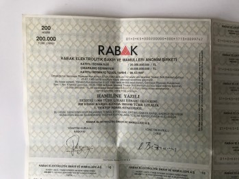 Cumhuriyet Dönemi Hisse Senedi