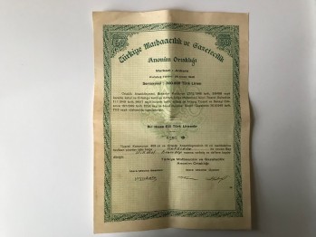 Türkiye Matbaacılık ve Gazetecilik Anonim Şirketi 3 Adet Hisse Senedi, Cumhuriyet Dönemi