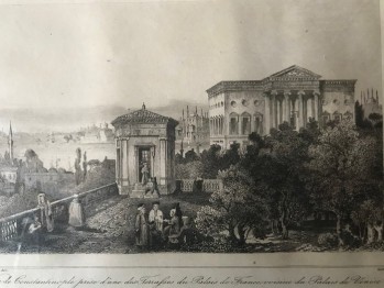 Paspartulu İstanbul Gravürü