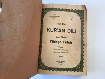 Hak Dini Kur’an Dili Citl: 6  – Muhammed Hamdi Yazır (Birinci Baskı, Ciltli)