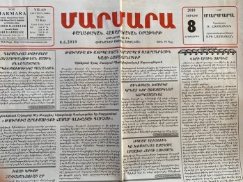 Nor Marmara Ermenice Günlük Siyasi Gazete Yıl:2010 Sayı:9297