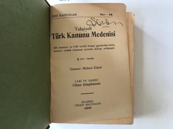 Türk Kanunu Medenisi(Ciltli)