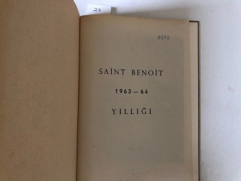 Saint Benoit 1963 – 64 Yıllığı (Ciltli)