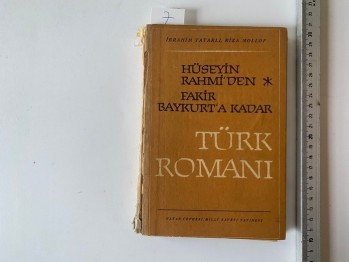 Hüseyin Rahmi’den Fakir Baykurt’a Kadar Türk Romanı – İbrahim Tatarlı / Riza Mollof (Sofya 1968 Baskı, Ciltli)