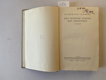 Der Schüler Gerber Hat Absolviert – Friedrich Torberg (Ciltli)
