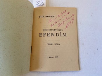 Sizi Dinliyorum Efendim – Cemal Bora (İmzalı)