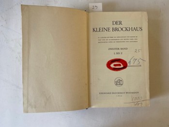 Der Kleine Brockhaus L-Z– Zweiter Band (Ciltli)