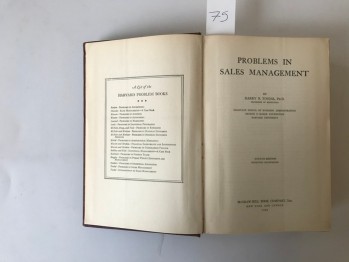 Problems In Sales Management Harry R.Tosdal PH.D.(İngilizce,cilt)