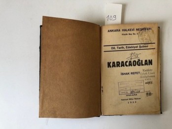 Karacaoğlan ,İshak Refet(cilt ,mühürlü)