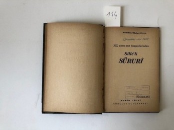 Sille’li Süruri,Sadettin Nüzhet(cilt,mühür)
