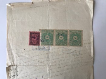 Madam Terasa İle İlgili Galata Mahkemesiyle İtalyan Konsolosluğu Arasındaki 16 Adet Pul ve 12 Tane Mühürlü Hırsızlık Davası Lotu/1305-1327 Arası 9 Sayfa