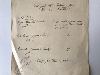 Madam Terasa İle İlgili Galata Mahkemesiyle İtalyan Konsolosluğu Arasındaki 16 Adet Pul ve 12 Tane Mühürlü Hırsızlık Davası Lotu/1305-1327 Arası 9 Sayfa