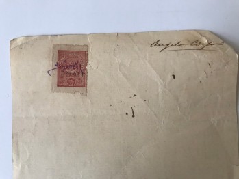 Madam Terasa İle İlgili Galata Mahkemesiyle İtalyan Konsolosluğu Arasındaki 16 Adet Pul ve 12 Tane Mühürlü Hırsızlık Davası Lotu/1305-1327 Arası 9 Sayfa
