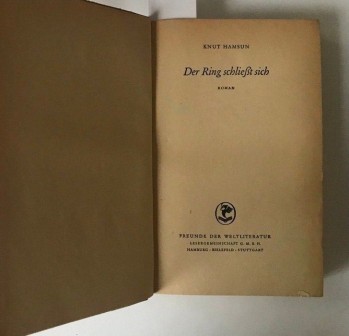 Der Ring Schliesst Sich-Knut Hamsun (ciltli)