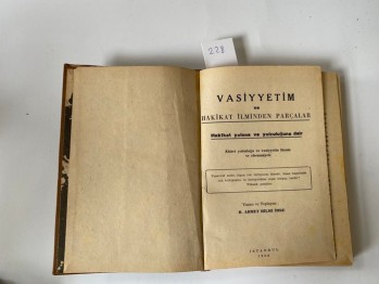 Vasiyyetim-H. Ahmet Hilmi İmre(ciltli)