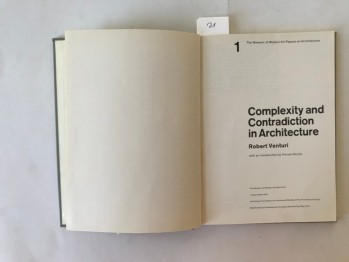 Complexity and Contradiction in Architecture 1  – Robert Venturi (Ciltli)